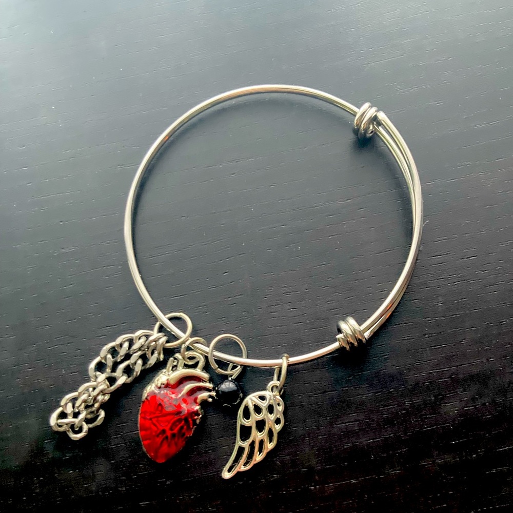 Bracelet | Anatomical Heart and Wing
